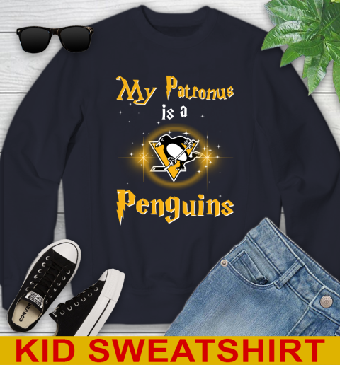 NHL Hockey Harry Potter My Patronus Is A Pittsburgh Penguins Youth Sweatshirt 2