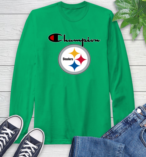 NFL Football Pittsburgh Steelers Champion Shirt Long Sleeve T-Shirt 5