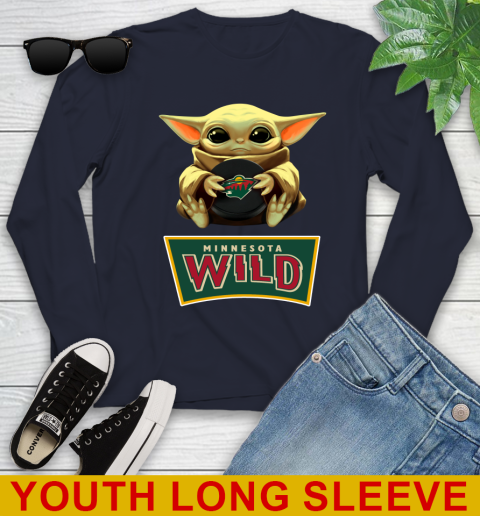 NHL Hockey Minnesota Wild Star Wars Baby Yoda Shirt 124