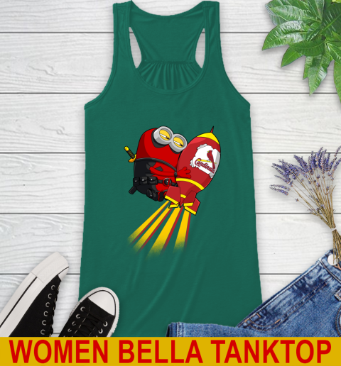 MLB Baseball St.Louis Cardinals Deadpool Minion Marvel Shirt Racerback Tank 5