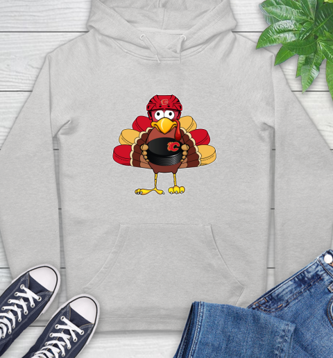 Calgary Flames Turkey Thanksgiving Day Hoodie