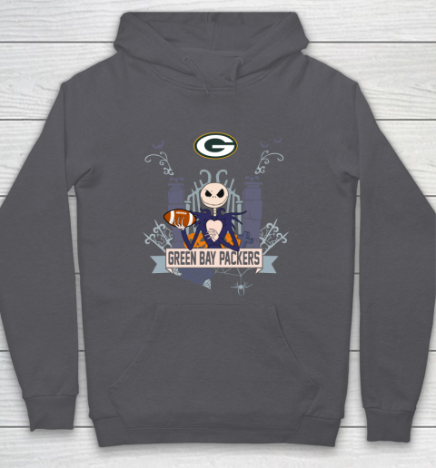 NFL Green Bay Packers Football Jack Skellington Halloween Hoodie 4