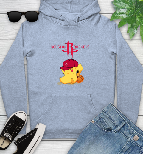 NBA Pikachu Basketball Sports Houston Rockets Youth Hoodie 10