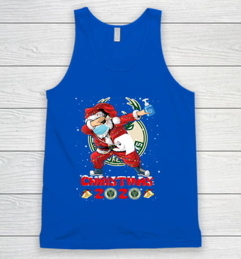 Milwaukee Bucks Funny Santa Claus Dabbing Christmas 2020 NBA Tank Top 4