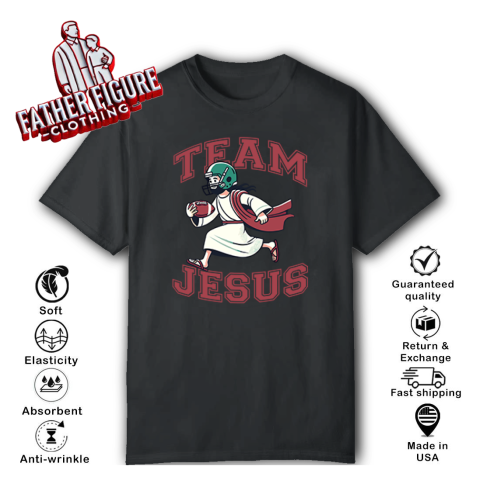 Team Jesus Football Lover Christian Faith Bible T-Shirt