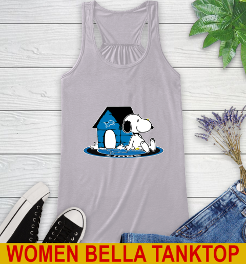 NFL Football Detroit Lions Snoopy The Peanuts Movie Shirt Racerback Tank - Image 6