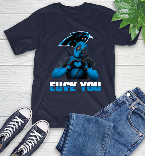 NHL Carolina Panthers Deadpool Love You Fuck You Football Sports T-Shirt 3