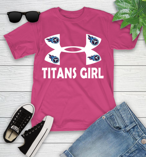 NFL Tennessee Titans Girl Under Armour Football Sports Youth T-Shirt 11