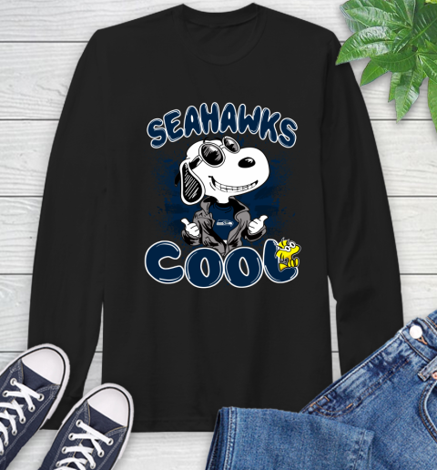 NFL Football Seattle Seahawks Cool Snoopy Shirt Long Sleeve T-Shirt