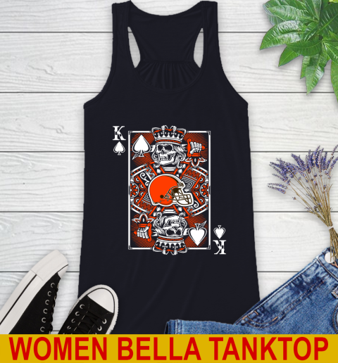 Cleveland Browns NFL Football The King Of Spades Death Cards Shirt Racerback Tank 8