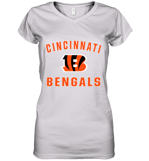 Cincinnati Bengals NFL Pro Line Gray Victory Women's V-Neck T-Shirt