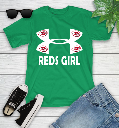 MLB Cincinnati Reds Under Armour Baseball Sports Youth T-Shirt 8