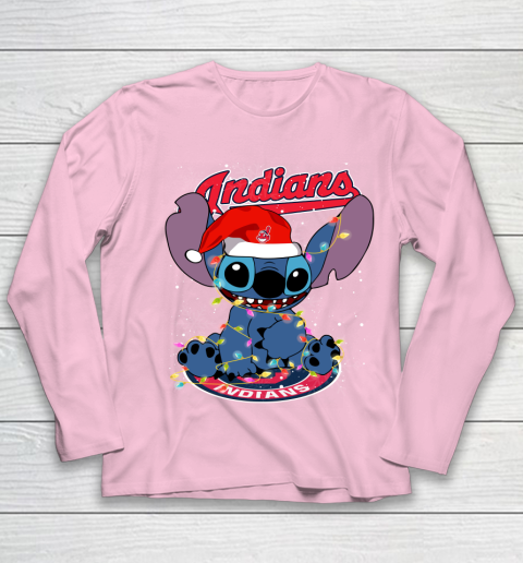 Cleveland Indians MLB noel stitch Baseball Christmas Youth Long Sleeve 6