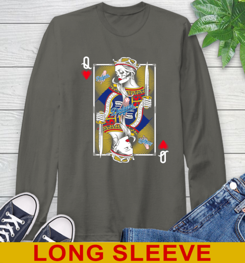 MLB Baseball Los Angeles Dodgers The Queen Of Hearts Card Shirt Long Sleeve T-Shirt 10
