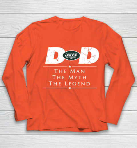 New York Jets NFL Football Dad The Man The Myth The Legend Youth Long Sleeve 3