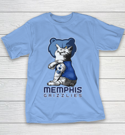 NBA Basketball My Cat Loves Memphis Grizzlies Youth T-Shirt 8