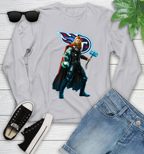 NFL Thor Avengers Endgame Football Tennessee Titans Youth Long Sleeve 5