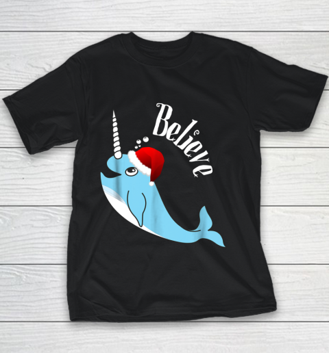 Narwhal Christmas Shirt Cute Unicorn of the Sea Pajama Youth T-Shirt