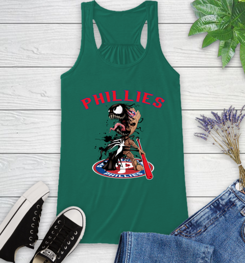 MLB Philadelphia Phillies Baseball Venom Groot Guardians Of The Galaxy Racerback Tank - Image 8