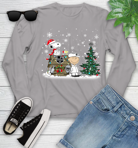 NHL Los Angeles Kings Snoopy Charlie Brown Woodstock Christmas Stanley Cup Hockey Youth Long Sleeve 5