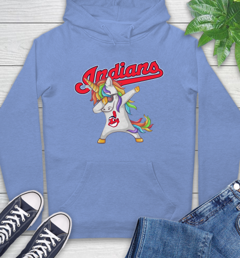 Cleveland Indians MLB Baseball Funny Unicorn Dabbing Sports Hoodie 11