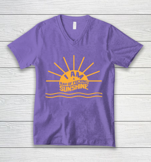 I am a Ray of fucking Sunshine V-Neck T-Shirt 8