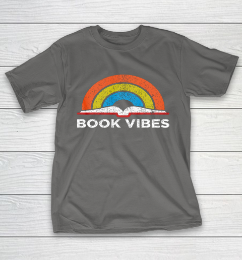 Reading Rainbow t shirt Vintage Retro Book Vibes Rainbow Gift for Reading Lovers T-Shirt 8