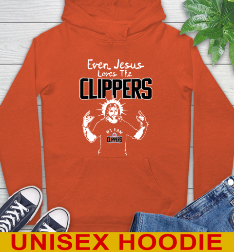 LA Clippers NBA Basketball Even Jesus Loves The Clippers Shirt Hoodie 4