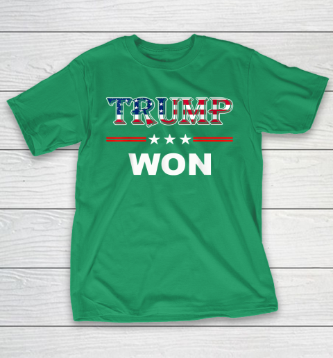 Trump Won T Shirt 4th of July American Flag T-Shirt 5