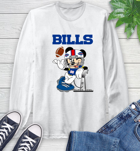 NFL Buffalo Bills Mickey Mouse Disney Super Bowl Football T Shirt Long Sleeve T-Shirt