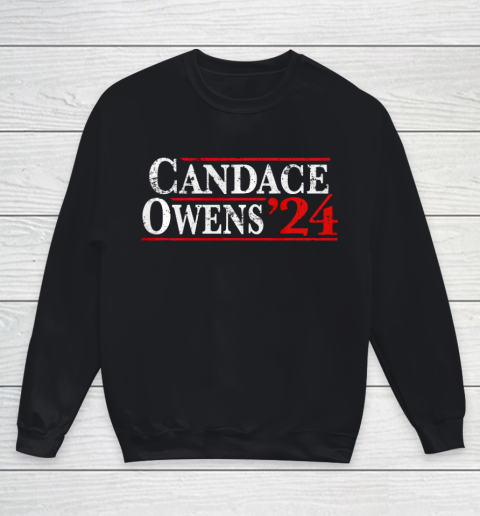 Candace Owens 2024 Vintage Distressed Campaign Election Youth Sweatshirt