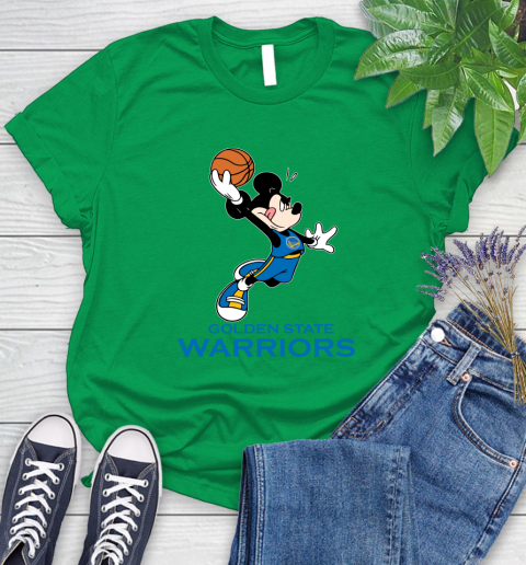 NBA Basketball Golden State Warriors Cheerful Mickey Mouse Shirt Women's T-Shirt 7