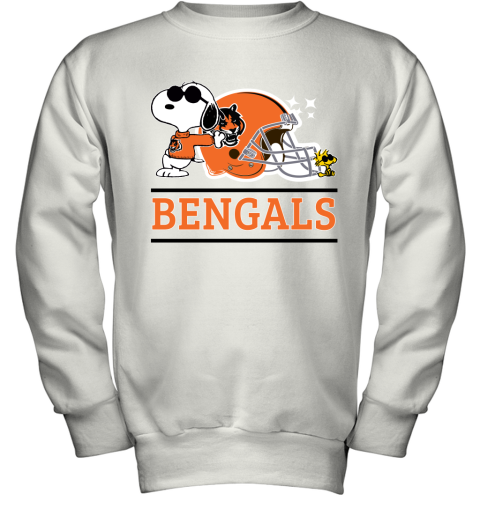 I Love Cincinnati Bengals Snoopy In My Heart NFL Youth Sweatshirt 