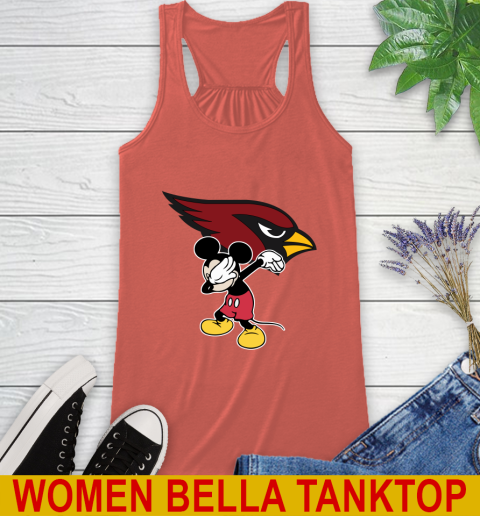 Arizona Cardinals NFL Football Dabbing Mickey Disney Sports Racerback Tank 4