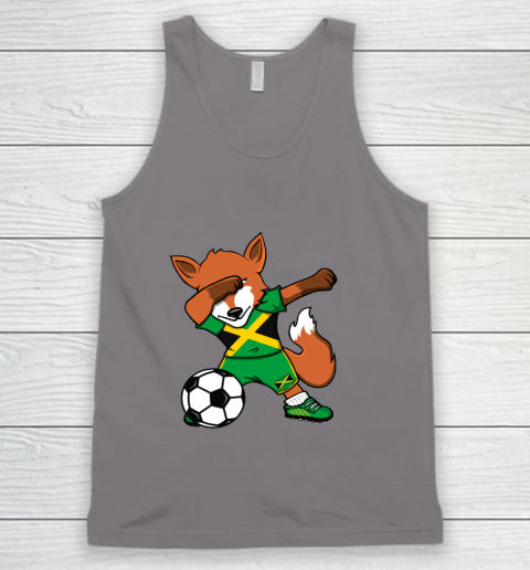 Dabbing Fox Jamaica Soccer Fans Jersey Jamaican Football Fan Tank Top 7