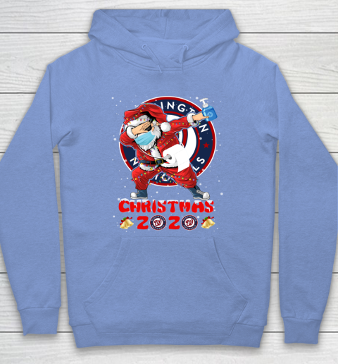 Washington Nationals Funny Santa Claus Dabbing Christmas 2020 MLB Hoodie 8