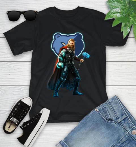 NBA Thor Avengers Endgame Basketball Memphis Grizzlies Youth T-Shirt 2