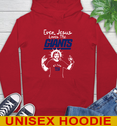 New York Giants NFL Football Even Jesus Loves The Giants Shirt Hoodie 10