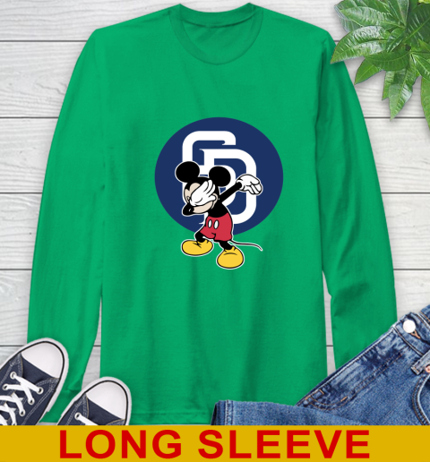San Diego Padres MLB Baseball Dabbing Mickey Disney Sports Long Sleeve T-Shirt 7