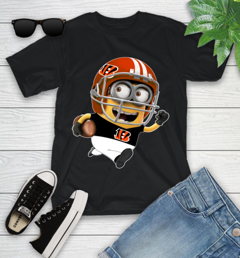 NFL Cincinnati Bengals Minions Disney Football Sports Youth T-Shirt 2