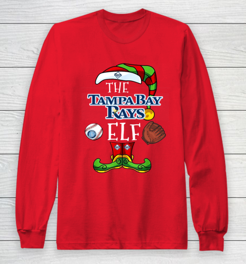 Tampa Bay Rays Christmas ELF Funny MLB Long Sleeve T-Shirt 7