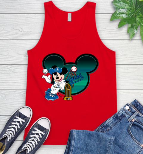 MLB Los Angeles Dodgers The Commissioner's Trophy Mickey Mouse Disney Tank Top 6