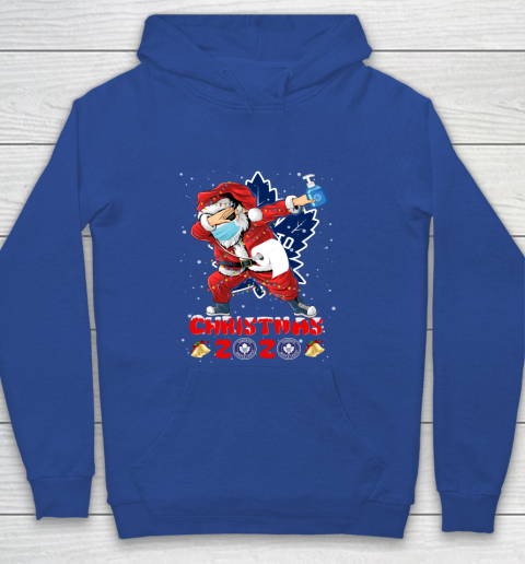 Toronto Maple Leafs Funny Santa Claus Dabbing Christmas 2020 NHL Youth Hoodie 6