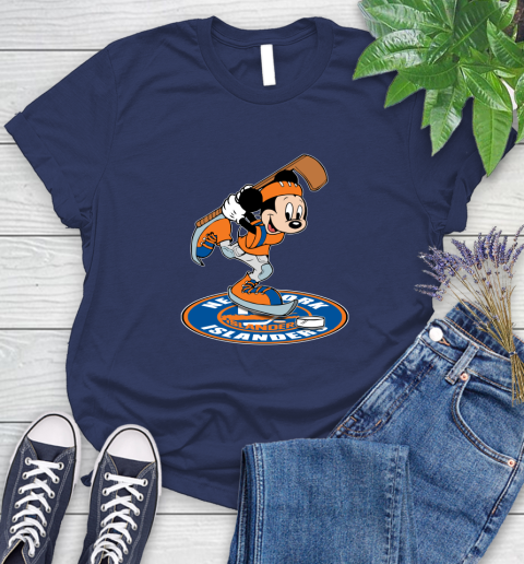 NHL Hockey New York Islanders Cheerful Mickey Disney Shirt Women's T-Shirt 12