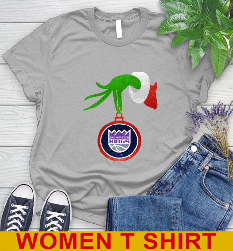 Sacramento Kings Grinch Merry Christmas NBA Basketball Women's T-Shirt 5