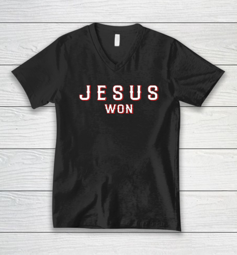 Jesus Won Texas V-Neck T-Shirt