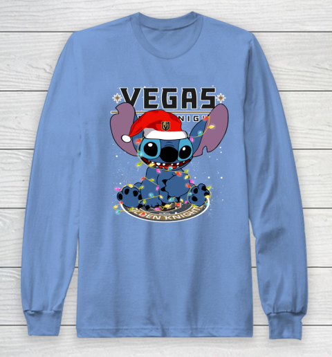 Vegas Golden Knights NHL Hockey noel stitch Christmas Long Sleeve T-Shirt 8