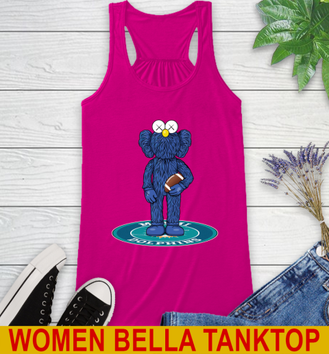 NFL Football Miami Dolphins Kaws Bff Blue Figure Shirt Racerback Tank 8