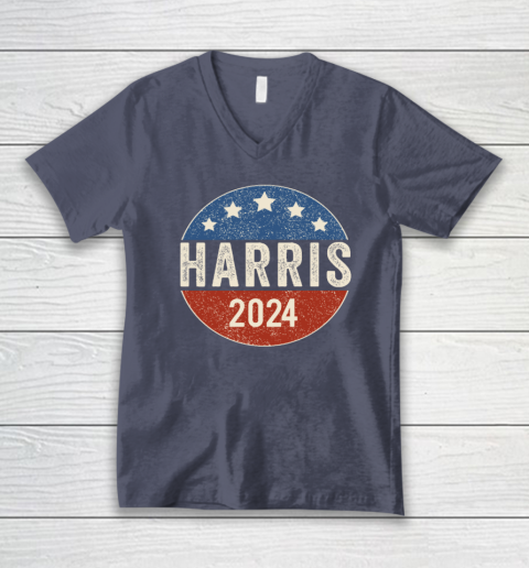 Kamala Harris 2024 For President Campaign US Flag V-Neck T-Shirt 6