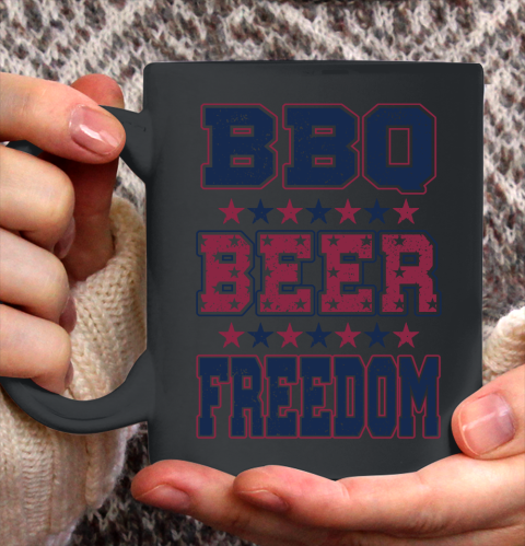 BBQ Beer Freedom Ceramic Mug 11oz 3
